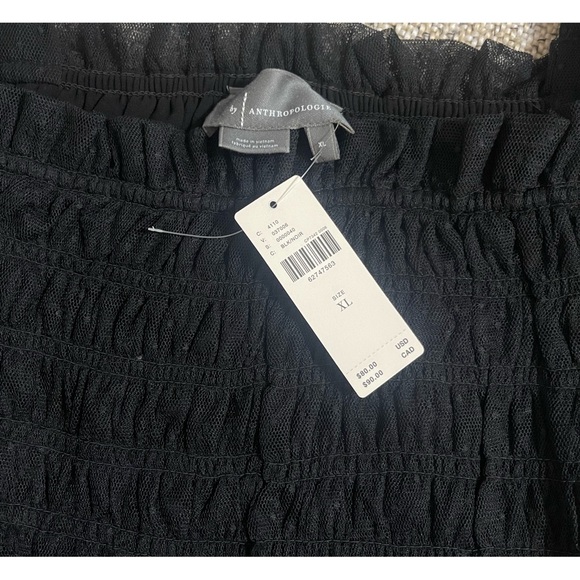 Anthropologie Black Smocked Cami NWT Size XL - Picture 9 of 12